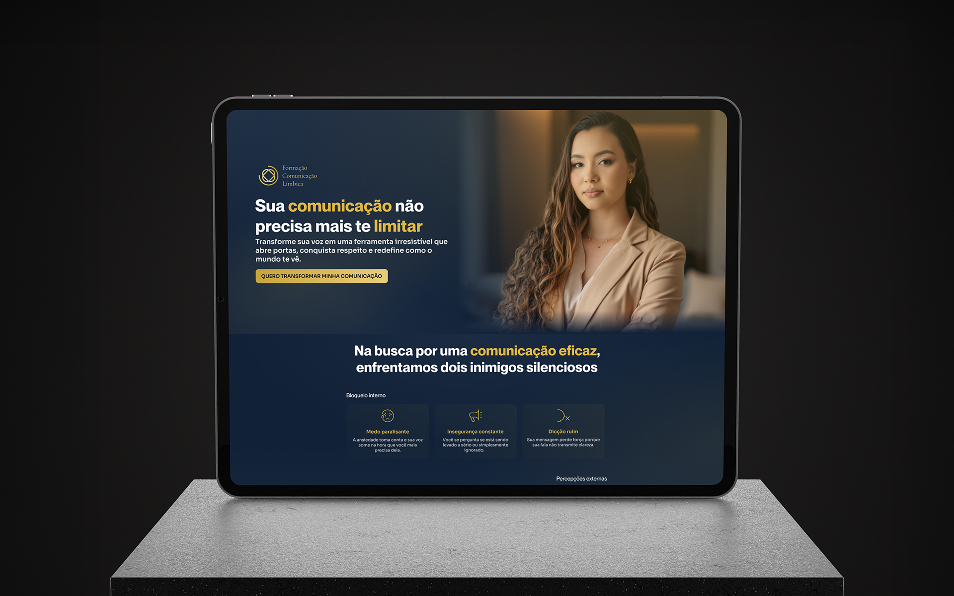 Banner hero principal site landing page página de vendas para escritório de advocacia advogado