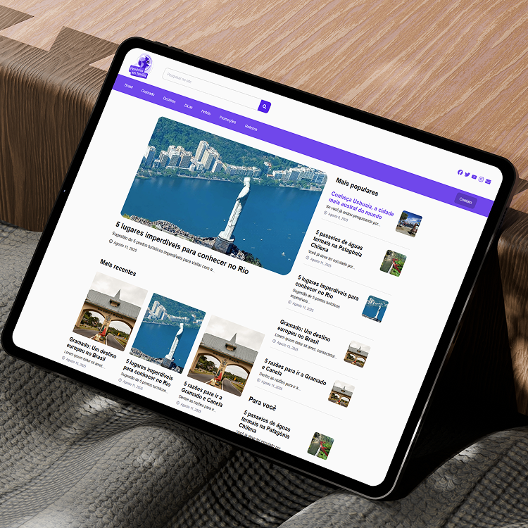 Banner hero principal blog viagens e dicas