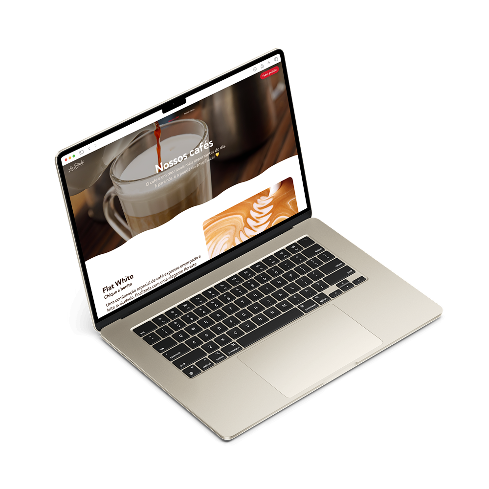 Cafés e produtos site para cafeteria