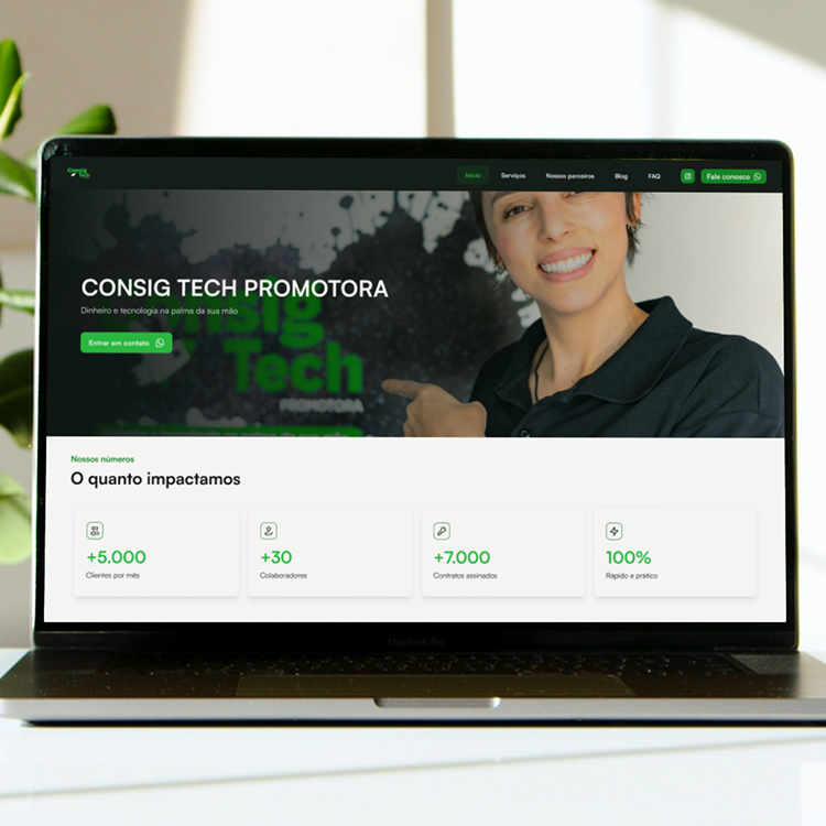 Banner Hero site para fintech promotora