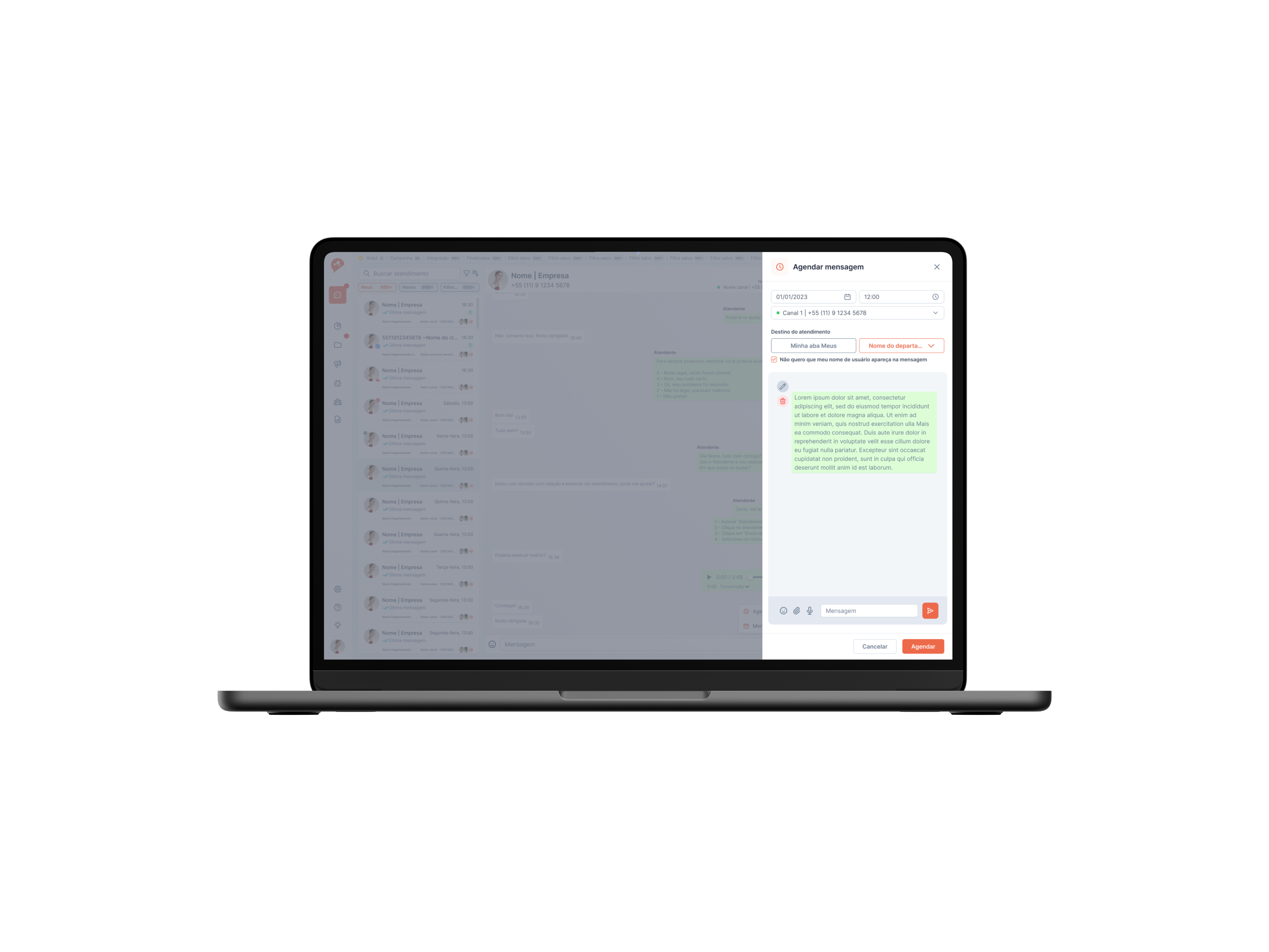 CRM via Whatsapp: Agendar o envio de uma mensagem no WhatsApp